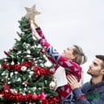 thumbnail image 2 of Christmas Glitter Star Tree Topper - Rose Gold and Silver Bethlehem Star Ornament, 2 of 6