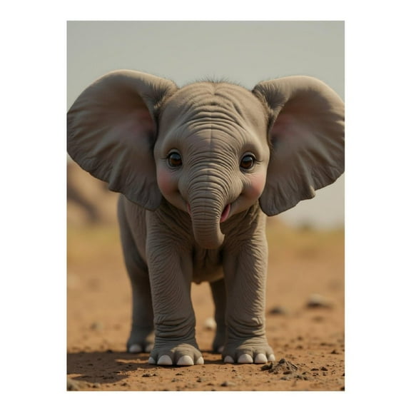 Diamond Art Kits for Adults, Elephant Desert Portrait 5D Diamond Painting Kits for Adults Beginners, DIY Full Drill Diamond Painting, Gem Art and Crafts 12x16