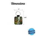 thumbnail image 5 of Redwood National Park California Watercolor Faux Leather Square Keychain, 5 of 7