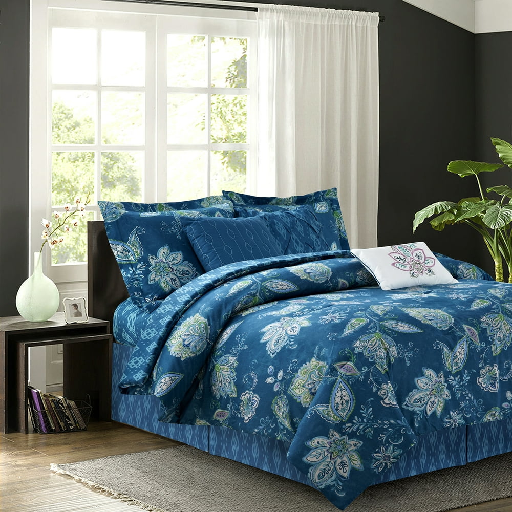 Jaipur Teal 7piece Comforter Set