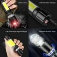 thumbnail image 5 of YUVA 200 Lumens LED Flashlight, 4 Modes (High/Low/Medium/Strobe), Zoomable, IPX6 Waterproof, Aluminum Alloy, USB Rechargeable, 1600mAh Battery, for Outdoor Camping Emergency, 5 of 9