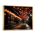 thumbnail image 2 of Designart "Paper Lantern Glow Japanese Festive Atmosphere II" Japanese Floater Framed Wall Art Living Room, 2 of 7