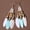 light mixed colors, variant on Teardrop Fringe Feather Earrings For Women, Long Bohemian-Style Pearl Earrings, European And American-Style Ethnic-Inspired Travel And Vacation Accessories