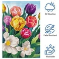 thumbnail image 5 of VOCHIC Spring Floral Garden Flag 12x18 Double Sided Vertical Burlap, Floral Flower Welcome Garden Yard House Flags for Seasonal Outside Outdoor Spring Summer Decoration (ONLY FLAG), 5 of 7