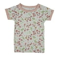 thumbnail image 2 of Milkberry Soft Bamboo Pajamas Infant Pajama Set Girls in Pink Floral Pattern - Size 18 Months, 2 of 7