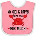 thumbnail image 3 of Inktastic Gigi and Pappy Love Me This Much Boys or Girls Baby Bib, 3 of 4