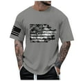thumbnail image 4 of Gvdentm USA Tshirt Men's USA Flag Distressed Graphic Short Sleeve T-shirt Tops 4th of July Independence Day A10-Grey,3XL, 4 of 5