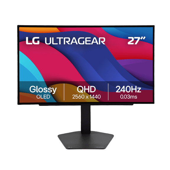 Restored LG 27" UltraGear QHD 1440p OLED 240Hz Gaming Monitor, Black, 27GX704A-B (Refurbished)