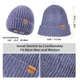 thumbnail image 2 of REDESS Winter Women's Beanie Hat Scarf Gloves Set-Purple, 2 of 4