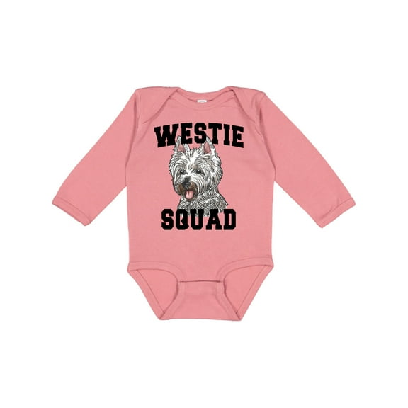 Inktastic Dog Westie Squad Boys or Girls Long Sleeve Baby Bodysuit