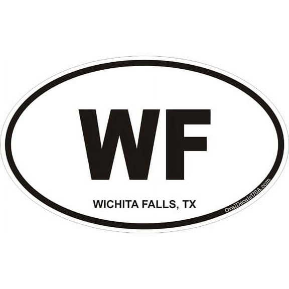 3.8 Inch Wichita Falls Texas Oval Decal