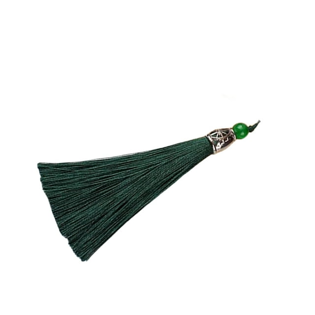 Minnieouse Borla de poliéster decorativa recta ahuecada DIY marcapáginas collar cinturón ropa colgante accesorios de joyería Ropa, zapatos y accesorios Miscelánea Verde oscuro Minnieouse AP016126-11