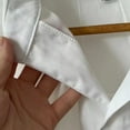 thumbnail image 3 of Cotton Womens Blouses Shirt White Blouses Shirts Casual Solid Soft Shirts Loose-fit Clothing for School Office, 3 of 8