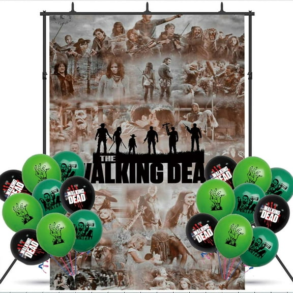 The Walking Dead Backdrop Balloons Banner Party Decorations Taspestry Wall Decor Background Poster Supplies