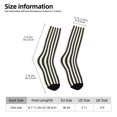 thumbnail image 2 of Cauagu Black And White Thick Stripes Print Crew Socks for Women and Men,Adult Athletic Running Socks 1-Pair Sports Socks Work Gear Socks with Moisture Wicking, 2 of 6