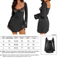 thumbnail image 2 of Vestido Vestido ajustado de mujer Encaje Patchwork Estilo vintage Cierre de cremallera Traje de vacaciones Ygjytge Negro S para Mujer, 2 of 9