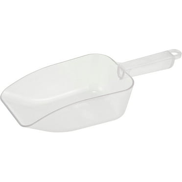 32-Ounce White Utility Plastic Scoop - Shatter-Proof Polycarbonate, Dishwasher-Safe -