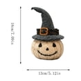 thumbnail image 3 of Gqtwoy Witch Hat Pumpkin Decor Set, Rustic Tabletop Decor, Vintage Halloween Centerpiece, Soft Fabric Pumpkin with Floral Hat, Tiered Tray and Shelf Decoration, 3 of 7