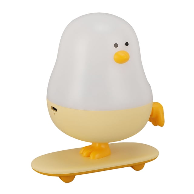 Lámpara de Noche de Pollo, ABS Plástico lideró de Pollo Noche Ligera Linda Pollito de Skateboard Para Hábitaciónica para Niños