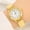 golden case with white dial, variant on New Upgraded Luminous Women'S Watch Fashion Elastic Adjustable Size Grade Women'S Watch 1pc