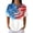 #02 White, variant on 250 Years Of Freedom T-Shirts for Women Red White Blue American Flag Print Button Down V-Neck Polo Shirts Celebration Loose Fit Stretchy Spring Daily Tops,L,#02 Navy