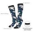 thumbnail image 4 of Pofeuu Friendly Smiling Sharks Print Stockings, Adult Running Hiking Socks for Youth and Adult, 4 of 6
