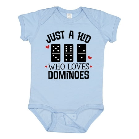 

Inktastic Just a Kid Who Loves Dominoes Gift Baby Boy or Baby Girl Bodysuit