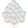 thumbnail image 1 of 30 globos de confeti de colores para fiestas de cumpleaños, globos de fiesta de 12 pulgadas, decoraciones de ceremonia de carnaval de compromiso del día de San Valentín Feliz Sencillez, 1 of 3