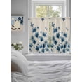 thumbnail image 3 of Navy Blue Floral 2 Panel Kitchen Curtains for Windows, Spring Flowers Rustic Butterfly Bathroom Privacy Curtain, Home Décor Window Treatment for Bedroom/Living Room 55"x45", 3 of 6