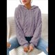 thumbnail image 1 of Suéter Holgado de Franela con Capucha para Mujer, Larga y Cálido para Invierno Púrpura S, 1 of 8