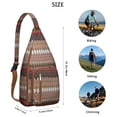 thumbnail image 3 of Boho Earthy Sling Backpack - Retro Hippie Shoulder Bag with Layered Storage for Hiking & Travel, 3 of 4