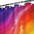 thumbnail image 3 of Colorful Tie Dye Wave Pattern Shower Curtain 84"x72" ,Bathroom Decorative Shower Curtains Set with 12 Hooks,Modern Waterproof Washable Shower Curtain, 3 of 6