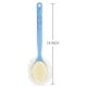 thumbnail image 5 of Cepillo corporal de ducha con cerdas y lufa, esponja de baño de malla con mango largo y curvado para exfoliar la piel del baño, cerdas de masaje adecuadas para hombres y mujeres húmedos o secos (azul), 5 of 5