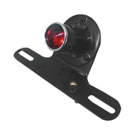 - HardDrive 20-5513K Retro Style Tail Light with License Plate Bracket - 1.2in. O.D. Red Lens
