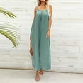 thumbnail image 5 of Romper for Women Casual Printed Spaghetti Straps Boho Wide Leg Pants Jumpsuit Loose Comfy Summer Beach Jumpsuit, 5 of 9