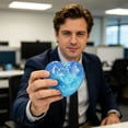 thumbnail image 4 of TOYOUME Heart-Shaped Squeeze Sensory Toys, Soft Slow Rising Glitter Squishy, Blue, 4 of 8
