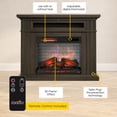thumbnail image 2 of duraflame® Electric Fireplace Wall Mantel with Infrared Heater and Remote Control, Waverly Oak, 2 of 16