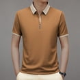thumbnail image 6 of Summer Waffle Contrast Color Men's Fashion Casual Polo Shirt, 6 of 7