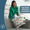 thumbnail image 4 of Americanflat 20"x20" Blue and Orange Diamond Pattern Design Throw Pillow with Premium Polyester, 4 of 8