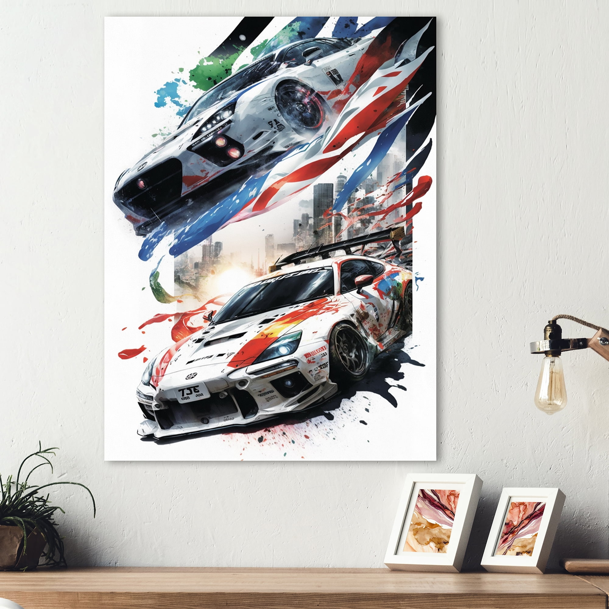 Designart Tokyo Japan Driving Car VII Canvas Wall Art