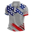 thumbnail image 4 of Leey-World Mens Flag Shirt USA American Flag Men Bald Eagle Patriotic T-Shirt(Grey,2XL), 4 of 4