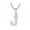 Silver J, variant on ElegantLetters Sterling Silver Moissanite Alphabet Pendant Necklace for Women, 3D VVS1 Lab-Grown Diamond Alternative, 3mm Franco Chain 24 Inch(Letter A)