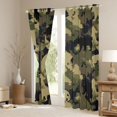 thumbnail image 3 of Castle Fairy Animal Leopard Black Out Curtains for Boys Girls,Abstract Geometric Curtains Pack of 2 (42x63 Each),Green Camouflage Bedroom Curtains,Microfiber Bedroom Decor, 3 of 6