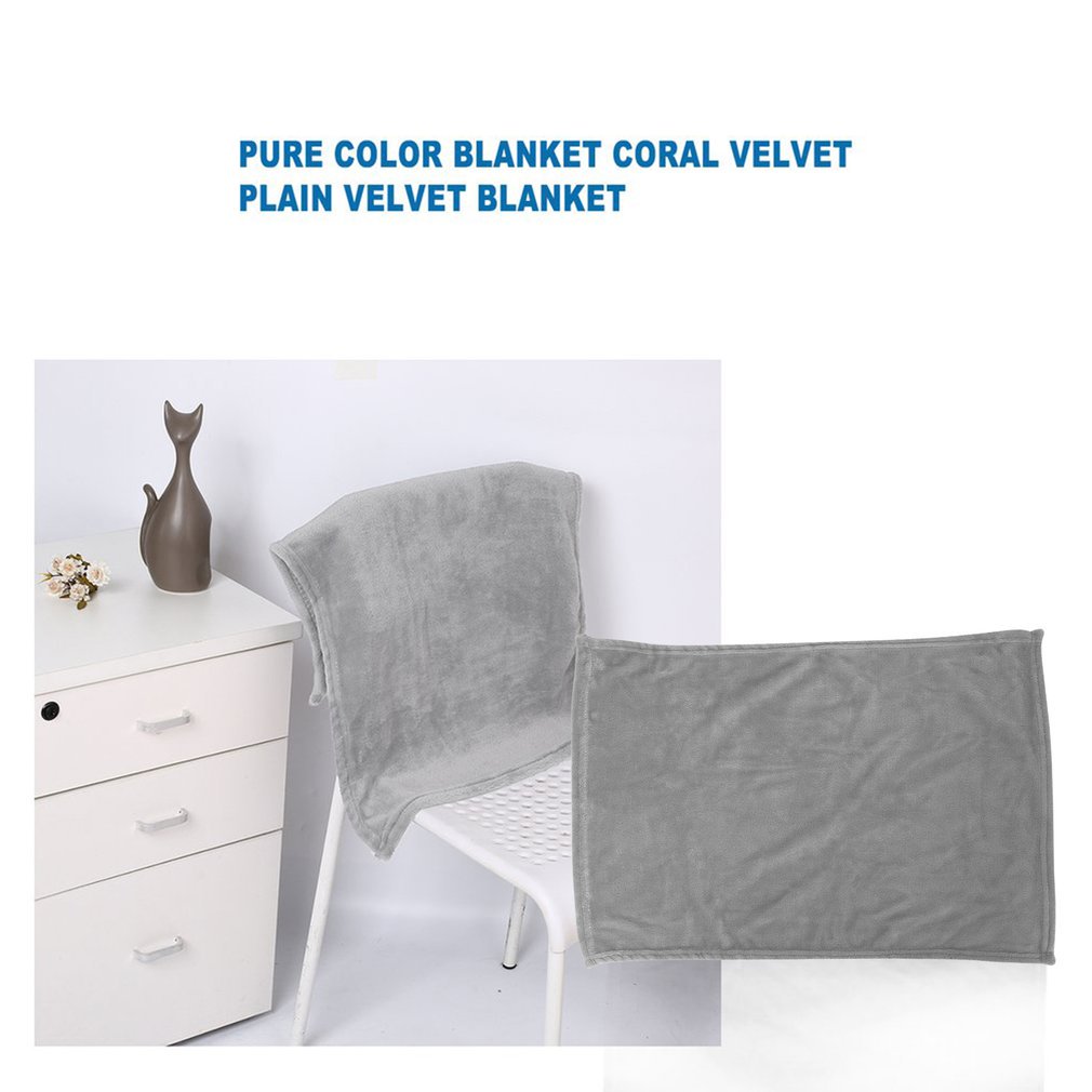 Comfortable Super Soft Keep Warm Flannel Blanket Large Size Solid Color Home  Sofa Bedding Office Car Blanket 45x65cm | Walmart Canada