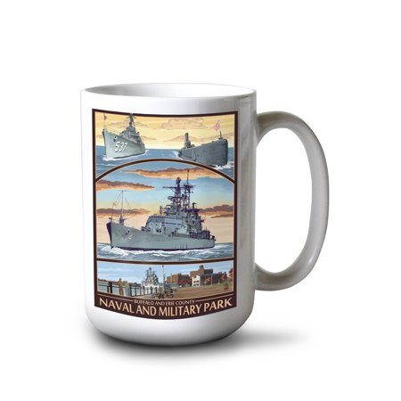

15 fl oz Ceramic Mug Buffalo and Erie County Naval and Military Park Dishwasher & Microwave Safe
