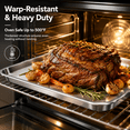 thumbnail image 3 of Coliware 16”x 12” Baking Pan Cookie Sheet Set of 2, Stainless Steel Rimmed Half Sheet, Metal Flat Cooking Tray Pans for Oven Toasting, 3 of 13