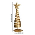 thumbnail image 6 of Koiauber Gold Spiral Christmas Tree Decor Glittering Tabletop Tree with Star Topper for Holiday Home Office Table Centerpiece Mantel Shelf Decor, 6 of 6