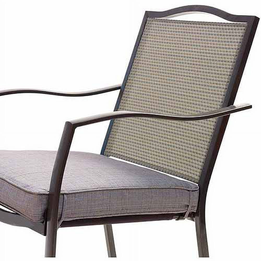 Mainstays Oakmont Meadows Outdoor Patio Dining Set, Cushioned Metal 7 Piece