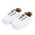 thumbnail image 2 of Bolsa Prewalker Zapatos Bebé recién nacido Cordones Lona Zapatos de suela blanda (Blanco. 12 cm) Ehuebsd Nuevos Originales, 2 of 6