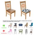 thumbnail image 5 of Cow Pattern Seat Covers for Dining Room Chairs Set Of 4,Stretch Printed Washable Chair Seat Cover with Elastic Ties and Button,Removable Waterproof Couch Cushion Covers, 5 of 6